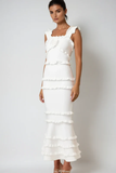 Ruffle Flower Maxi Dress