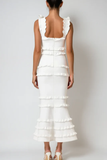Ruffle Flower Maxi Dress