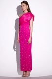 Pink Black Evening Stone Dress