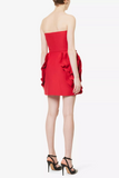 Strapless Mini Big Flower Dress