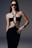 Vintage Diamonds Breasted Wrap Dress