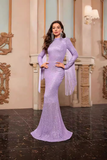 Sequin Round Neck Tassel Elegant Formal Evening Gowns