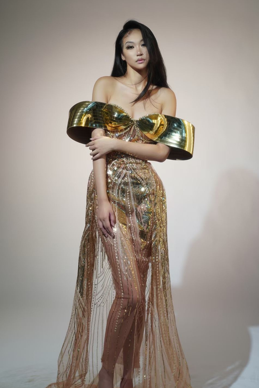 Majestic Golden Gown