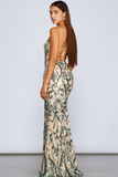 Formal Open Back Sequin Dress
