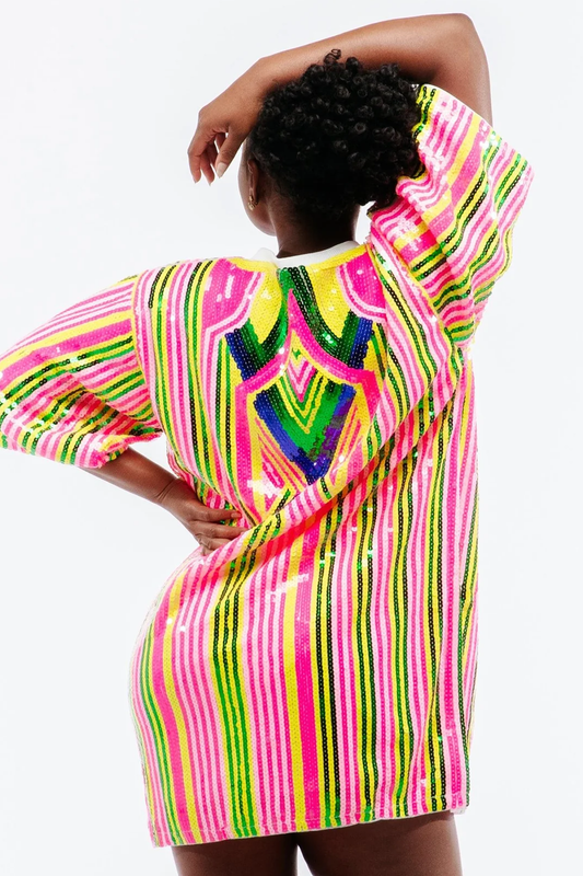Print Sequin Top