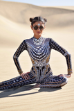 Long Sleeve Rhinestone Jumpsuit