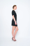 Elegant Round Neck Bubble Mini Dress