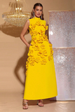 Pretty Flower Bouquet Long Dress