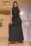 Pretty Flower Bouquet Long Dress