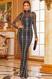 See-through Ripple Cocktail Dress