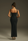 Sleeveless Crystal Bandage Maxi Dress