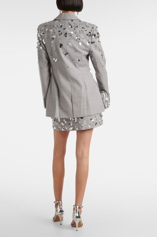 Embellished Wool Blazer