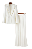 Pearl Decoration Single Button Suit