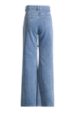 Rhinestone Embellished Wide Leg Jeans