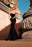 One Shoulder Mermaid Maxi Velvet Dress