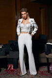 Embellished Blazer Set