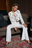 Embellished Blazer Set