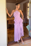 Halterneck Ruffle Tiered Maxi Dress