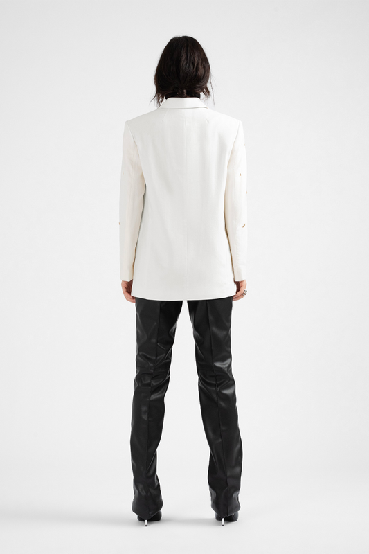 Oversized White Bats Jacket