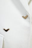 Oversized White Bats Jacket