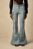 Belt Loop Flared Cargo Pant