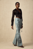 Belt Loop Flared Cargo Pant