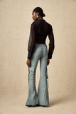 Belt Loop Flared Cargo Pant