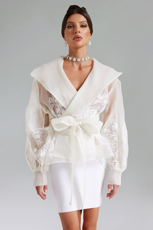 Embroidery Jacket - White