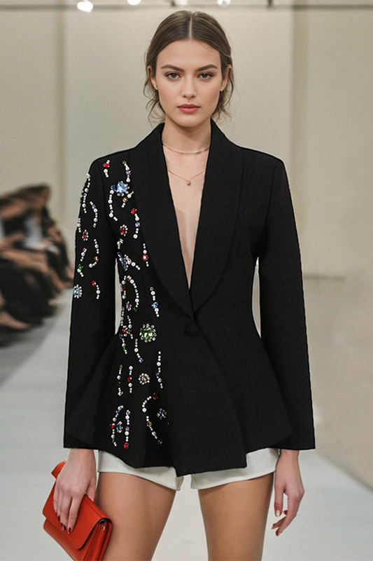 Side Gem Black Suit