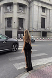 Black Transparent Detailed Evening Dress