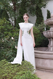 Stunner Sheath Symmetric Flap Sequin maxi Dress