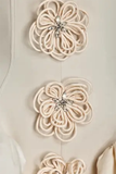 Embellished Knit-Satin Bustier Mini Dress