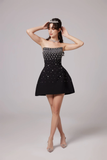 Black Embellished Mini Dress