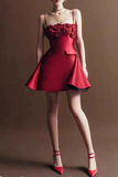 3D Flower A-line Mini Dress