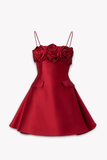 3D Flower A-line Mini Dress