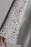 Flare Cut-Out Lace Mini Dress