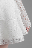 Flare Cut-Out Lace Mini Dress