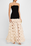Strapless Applique Gown