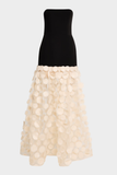 Strapless Applique Gown