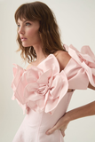 Off Shoulder 3D Flower Mini Dress