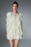 Tiered Ruffles Mesh Dress