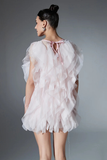 Tiered Ruffles Mesh Dress