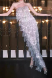 Off Shoulder Sequin Gown