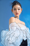 Bodycon 3D Flower Applique Mini Dress