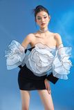 Bodycon 3D Flower Applique Mini Dress