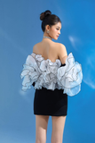 Bodycon 3D Flower Applique Mini Dress